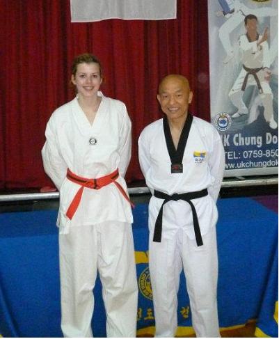 Miss Emmerton with Grand Master Pan