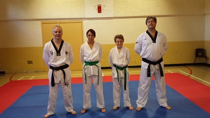 Mel and Alex, with Master Evans and master James